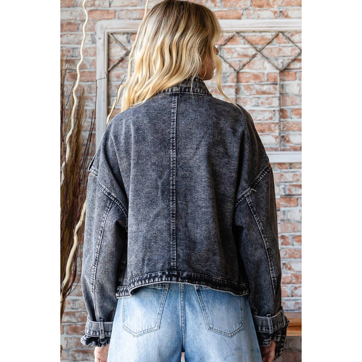 Fun Flashback (Black) Denim Utility Jacket