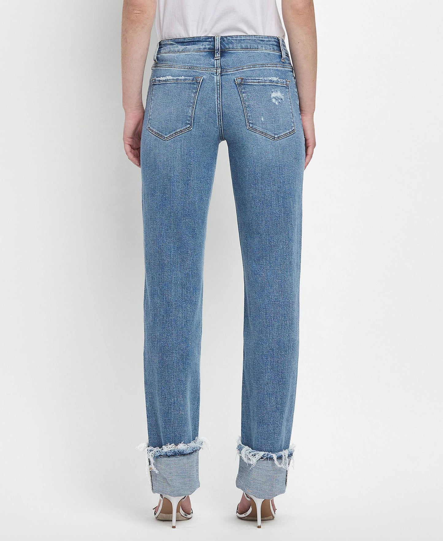 Vervet: Evermore Cuffed Straight Jeans