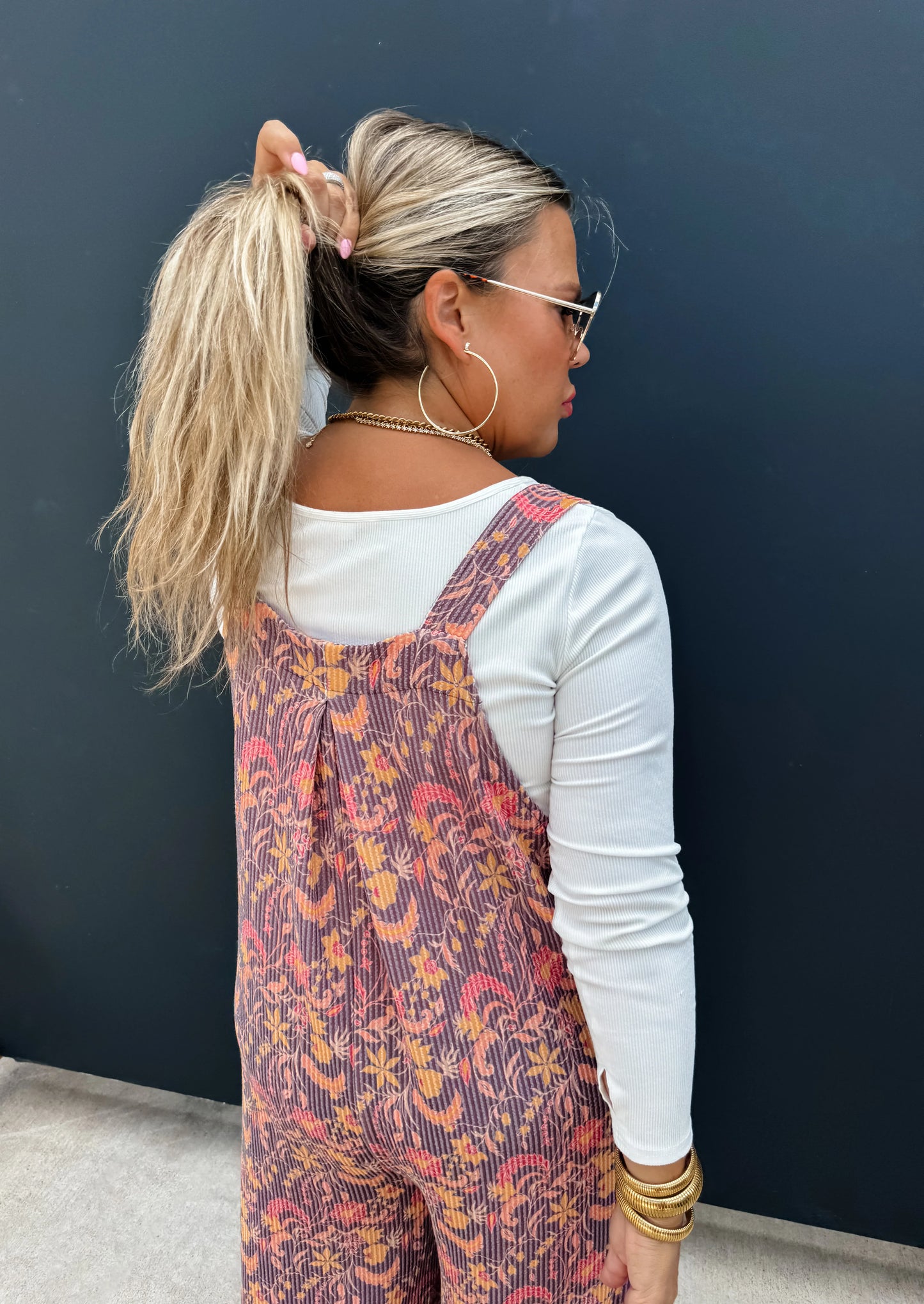 Boho Dreamin' Ribbed Knit Overalls