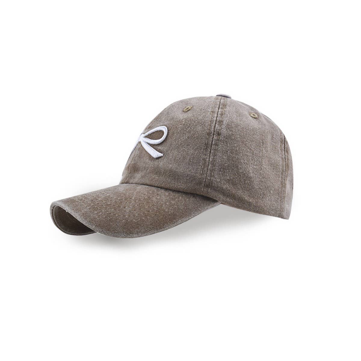 Embroidered Bow Baseball Hat