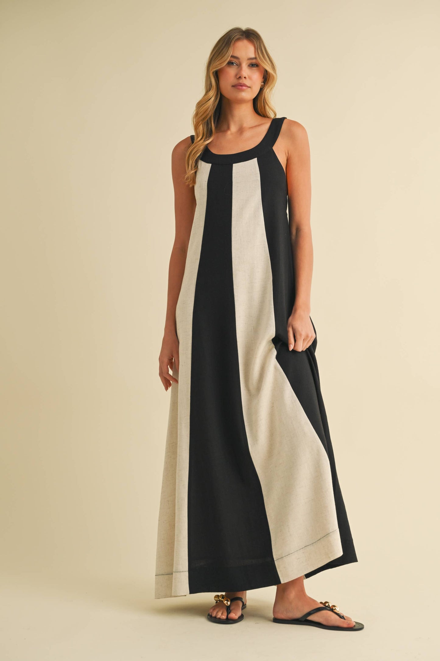 Leaving Town Color Block Maxi Dress