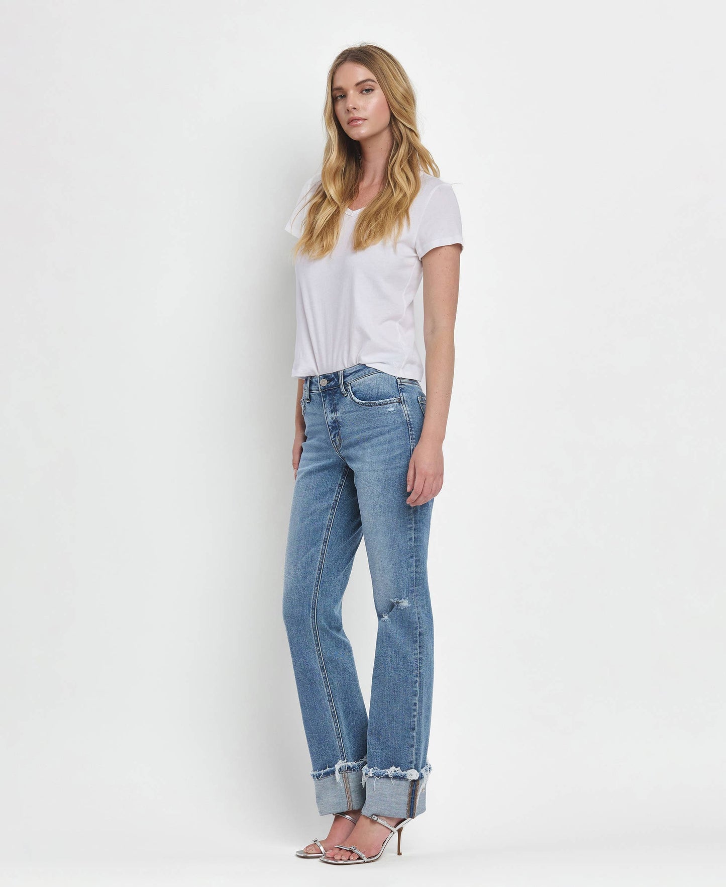 Vervet: Evermore Cuffed Straight Jeans