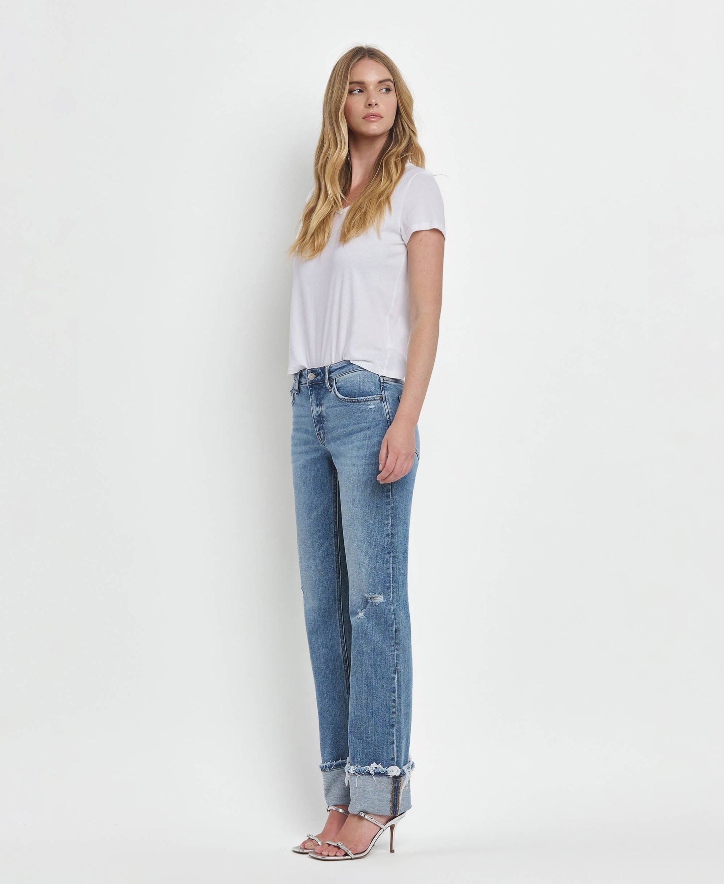 Vervet: Evermore Cuffed Straight Jeans