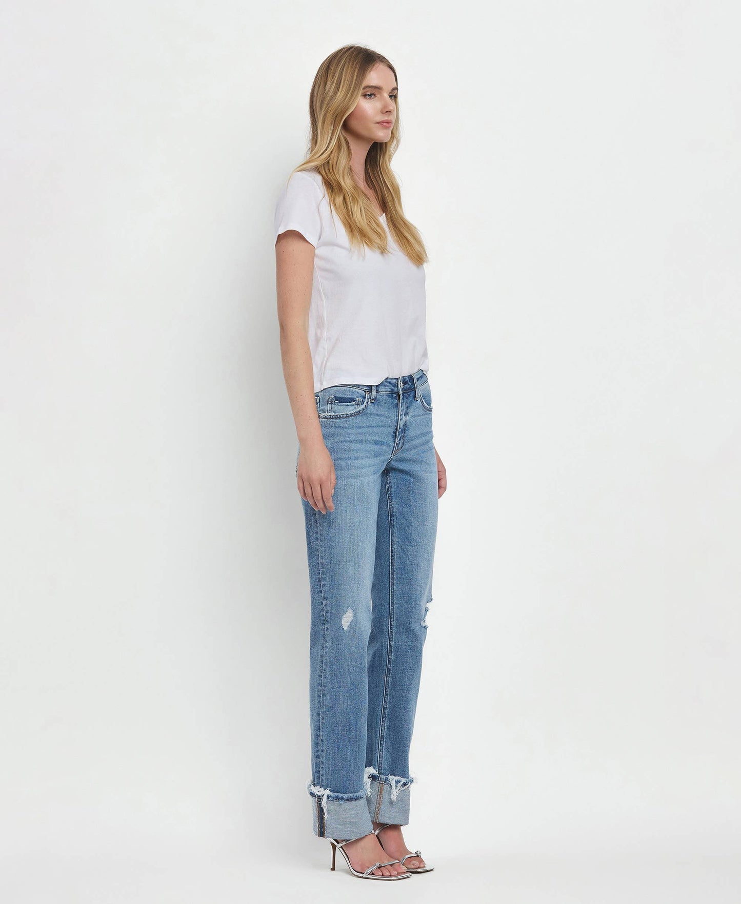 Vervet: Evermore Cuffed Straight Jeans