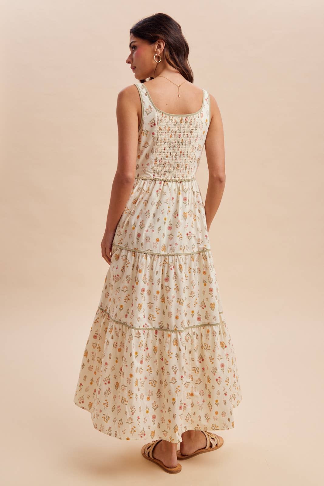 Poppy Fields Cotton Lace-Up Dress