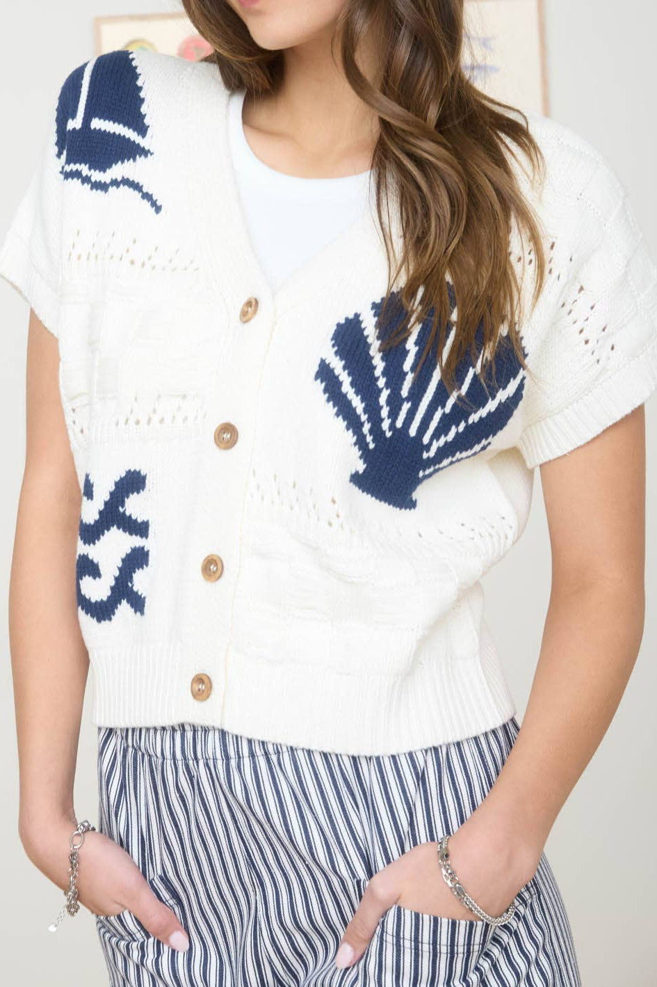 Sea Breeze Nautical SS Cardigan