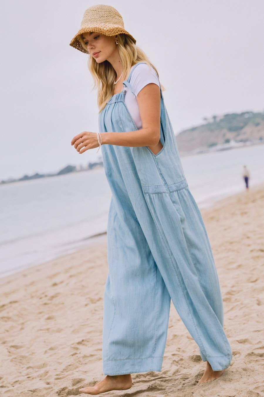 Beach Babe Tencel Barrel Overalls (Plus)