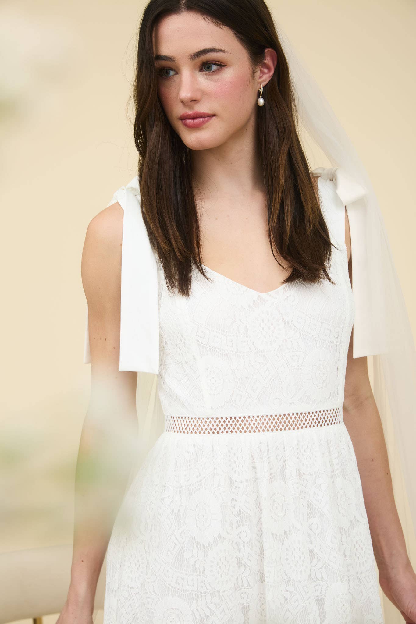 Lacey Love (White) Lace Midi Dress