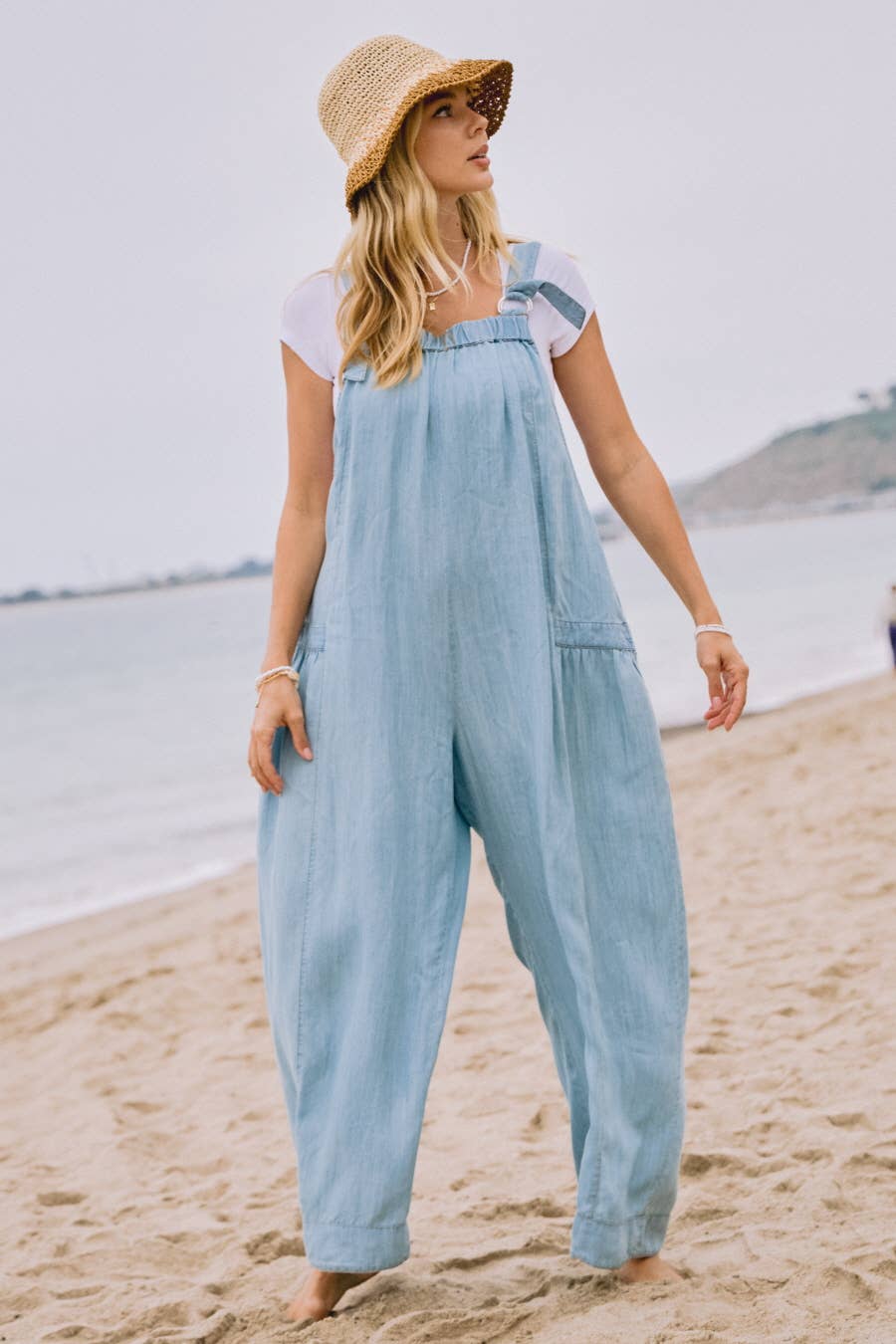 Beach Babe Tencel Barrel Overalls (Plus)