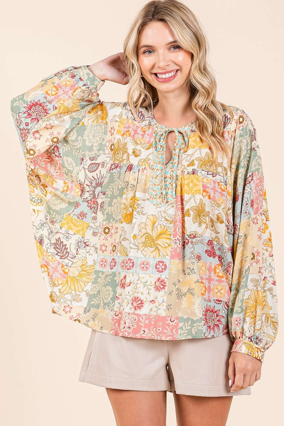 Boundless Boho Patchwork Blouse