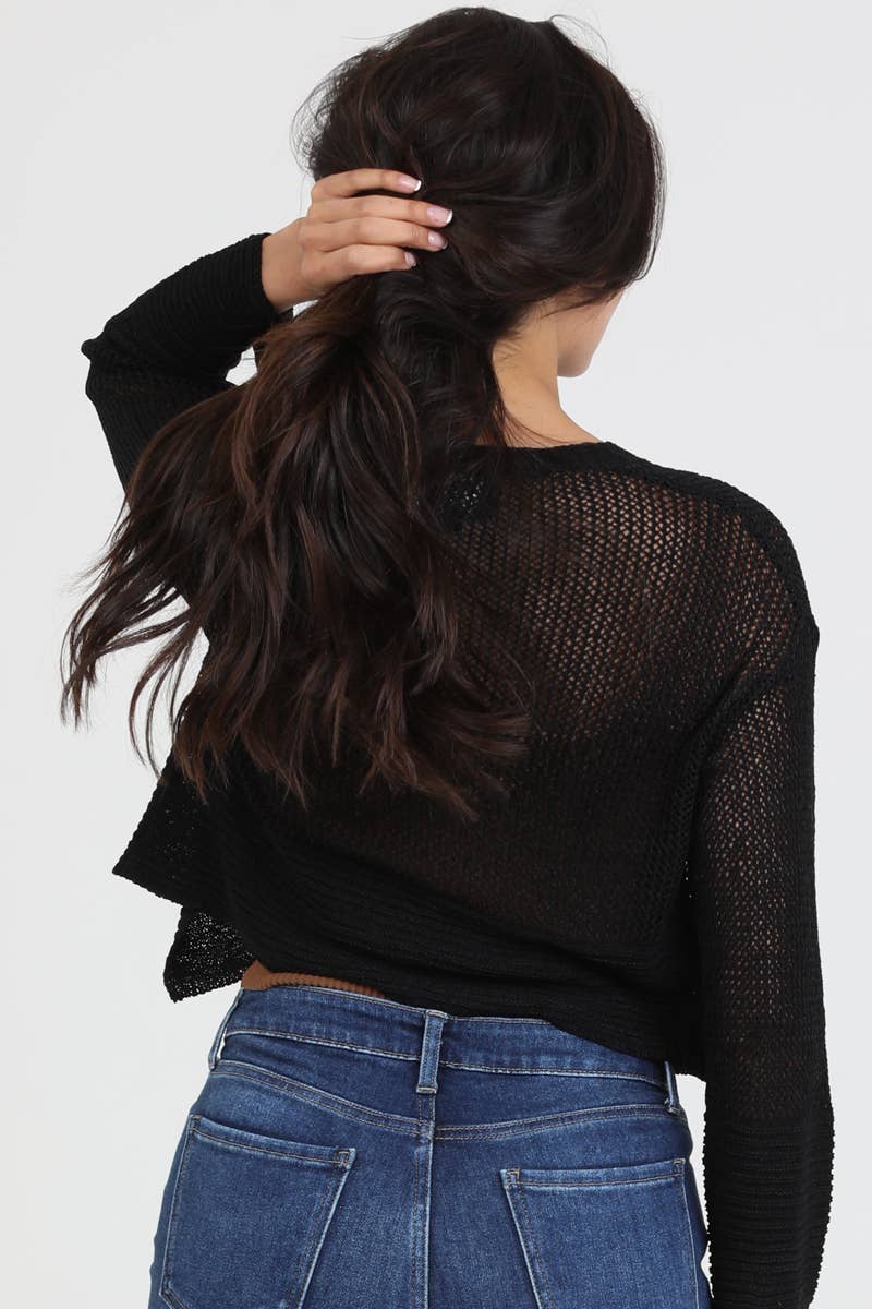 Light As A Feather (Black) Cardigan