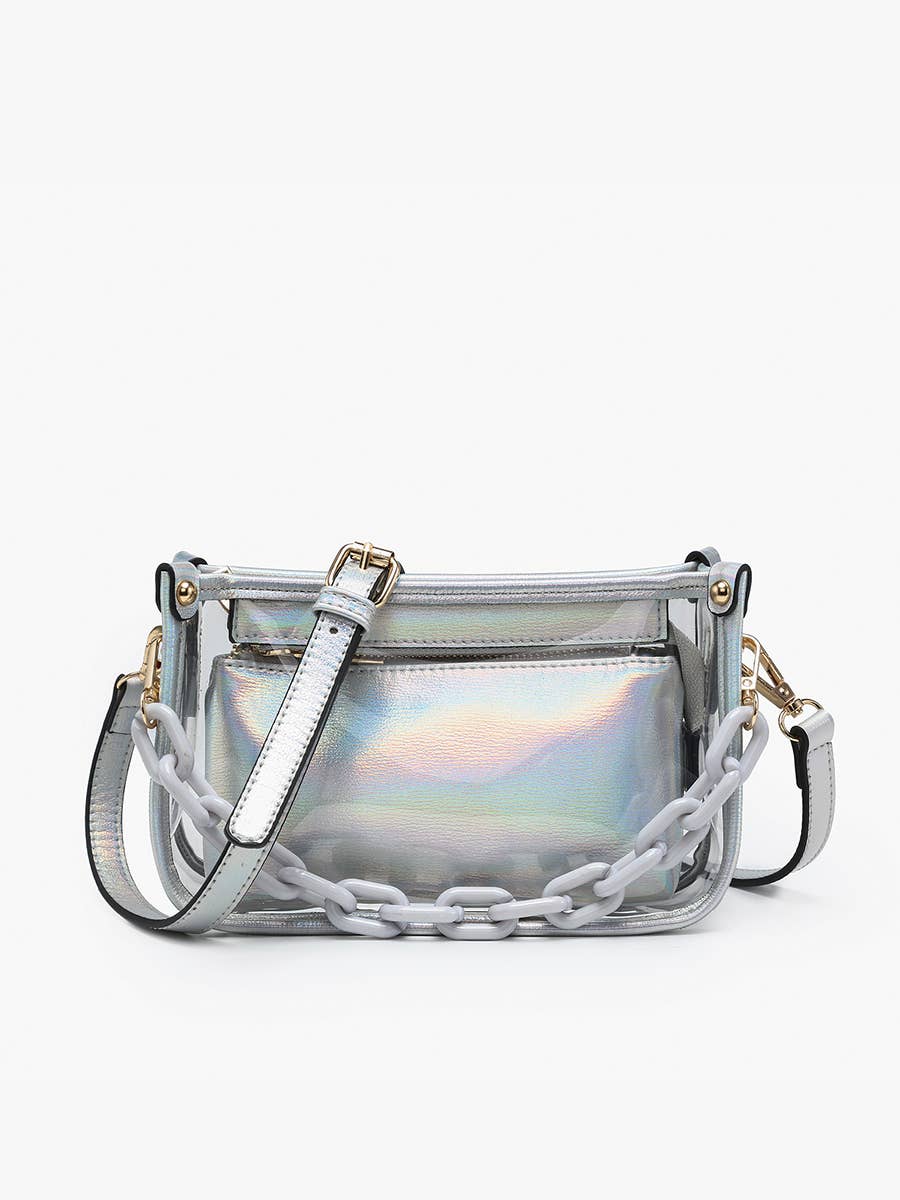 Jessica (Holographic) Clear Crossbody