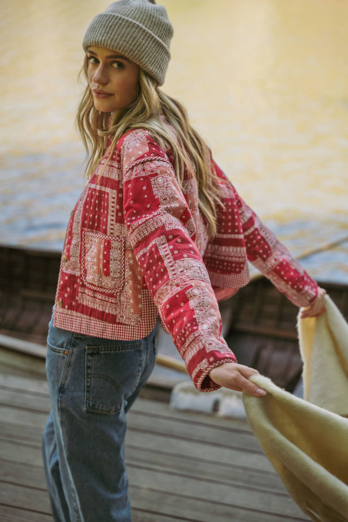 Bandana Babe (Red) Patchwork Jacket