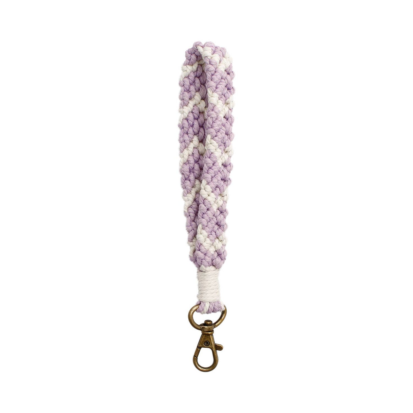 Macrame Chevron Wristlet Keychain