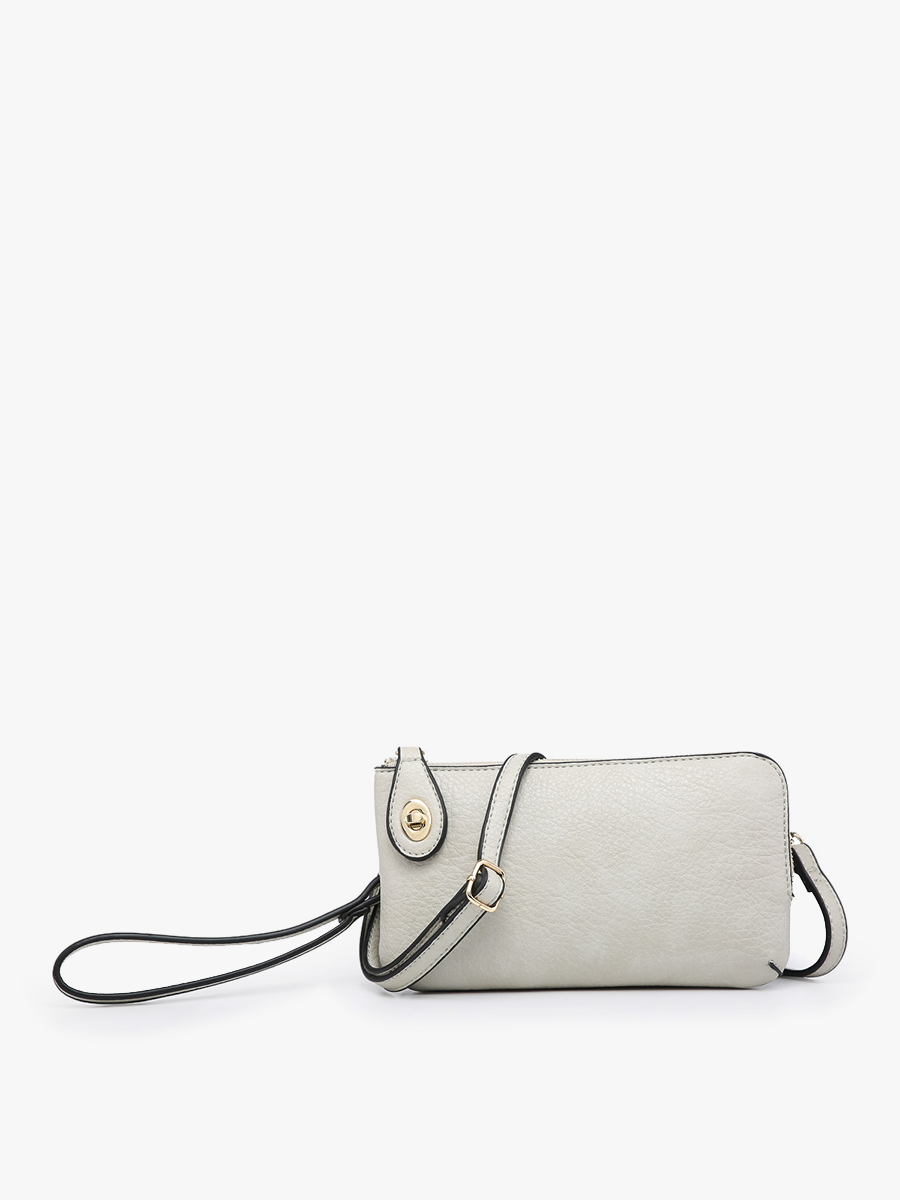 Kendall (Bone) Crossbody/Wristlet w/ Twist Lock