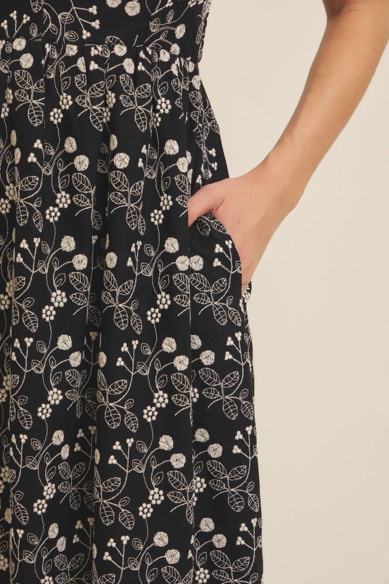 Timeless Style (Black) Embroidered Dress
