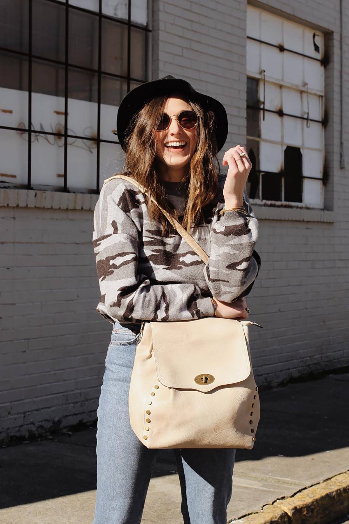 Bex (Olive) Distressed Backpack