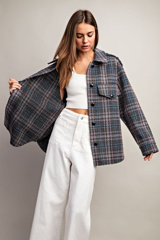 Got You Covered Plaid Shacket