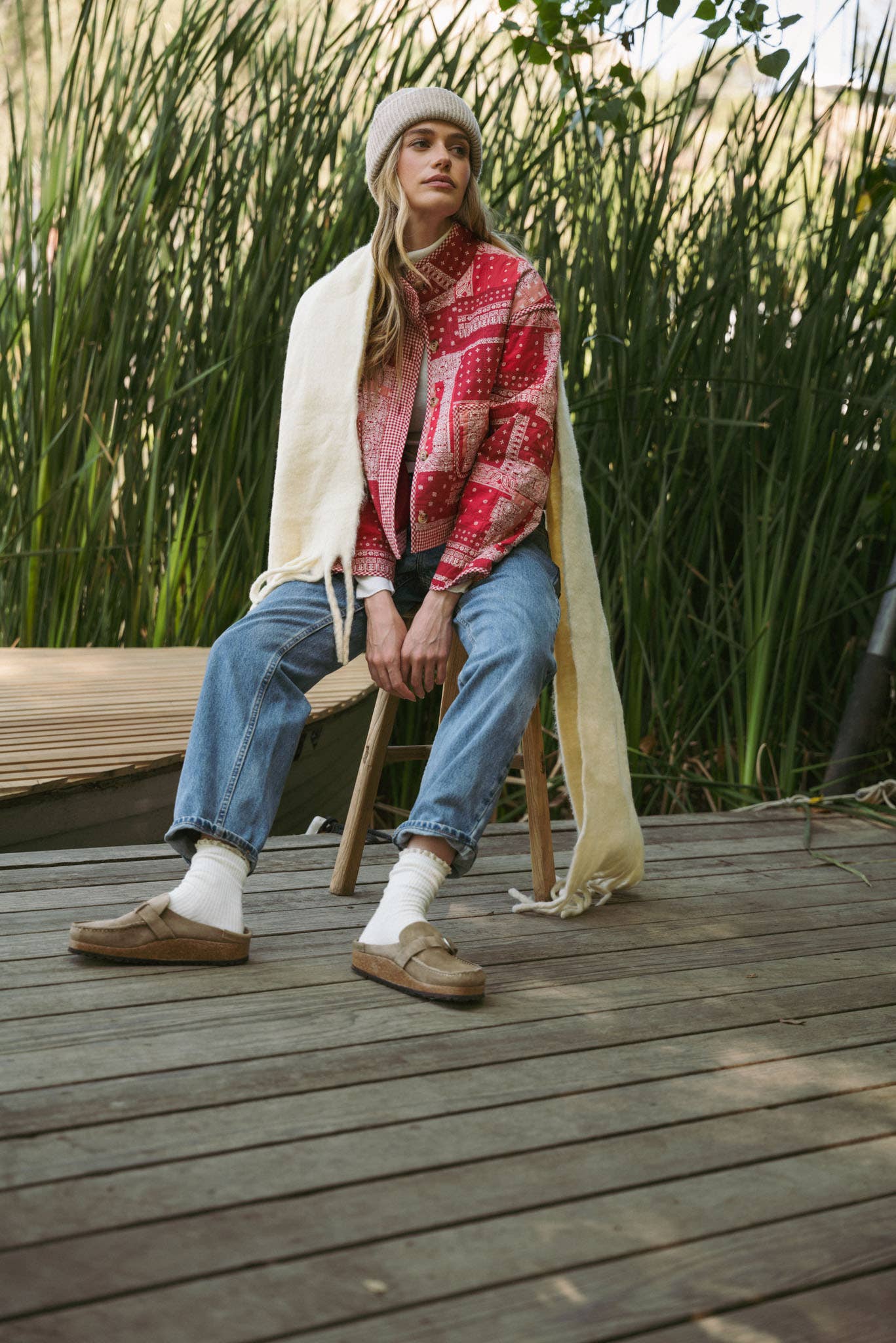 Bandana Babe (Red) Patchwork Jacket