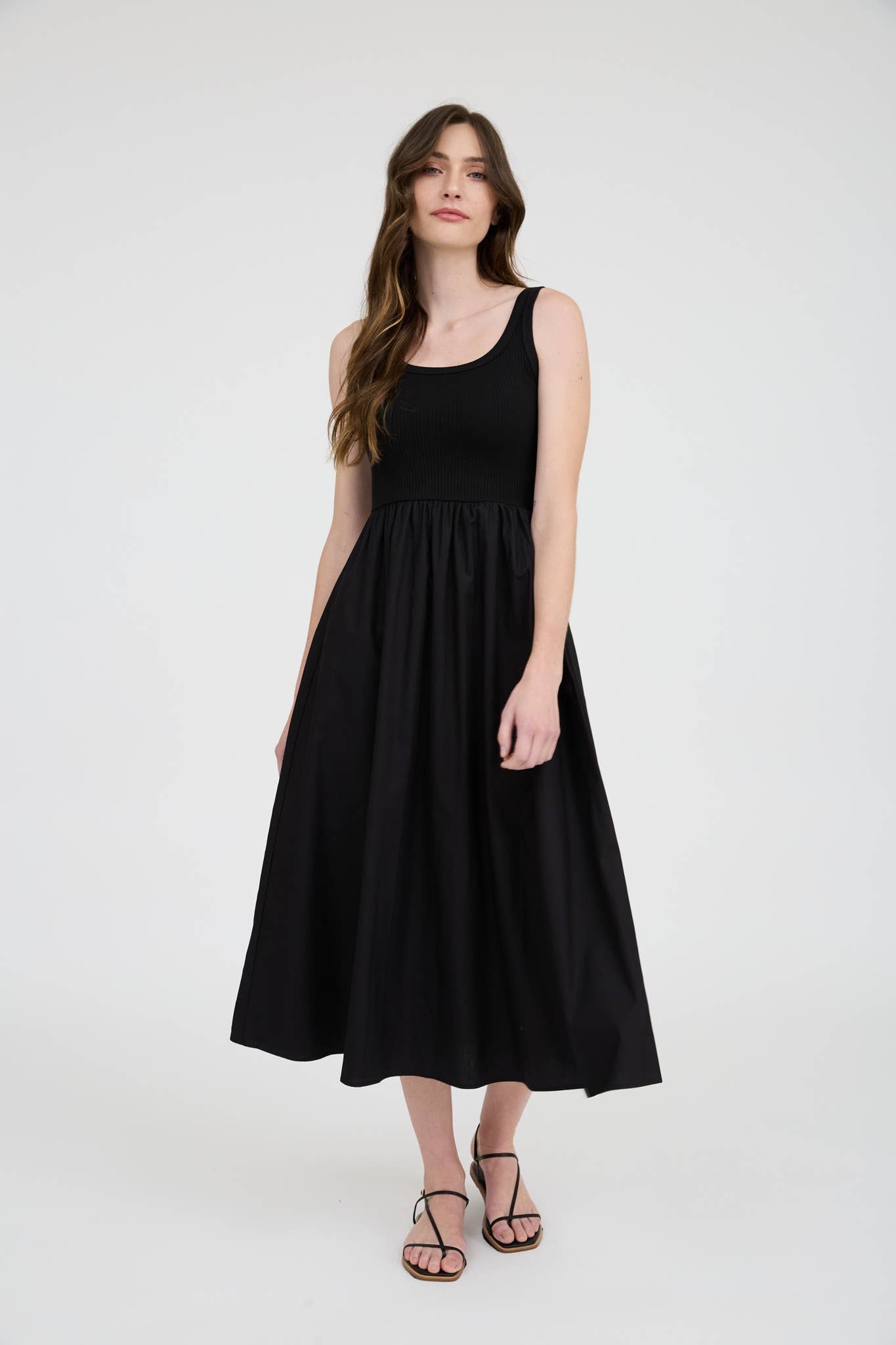 Power Move (Black) Tank Midi Dress