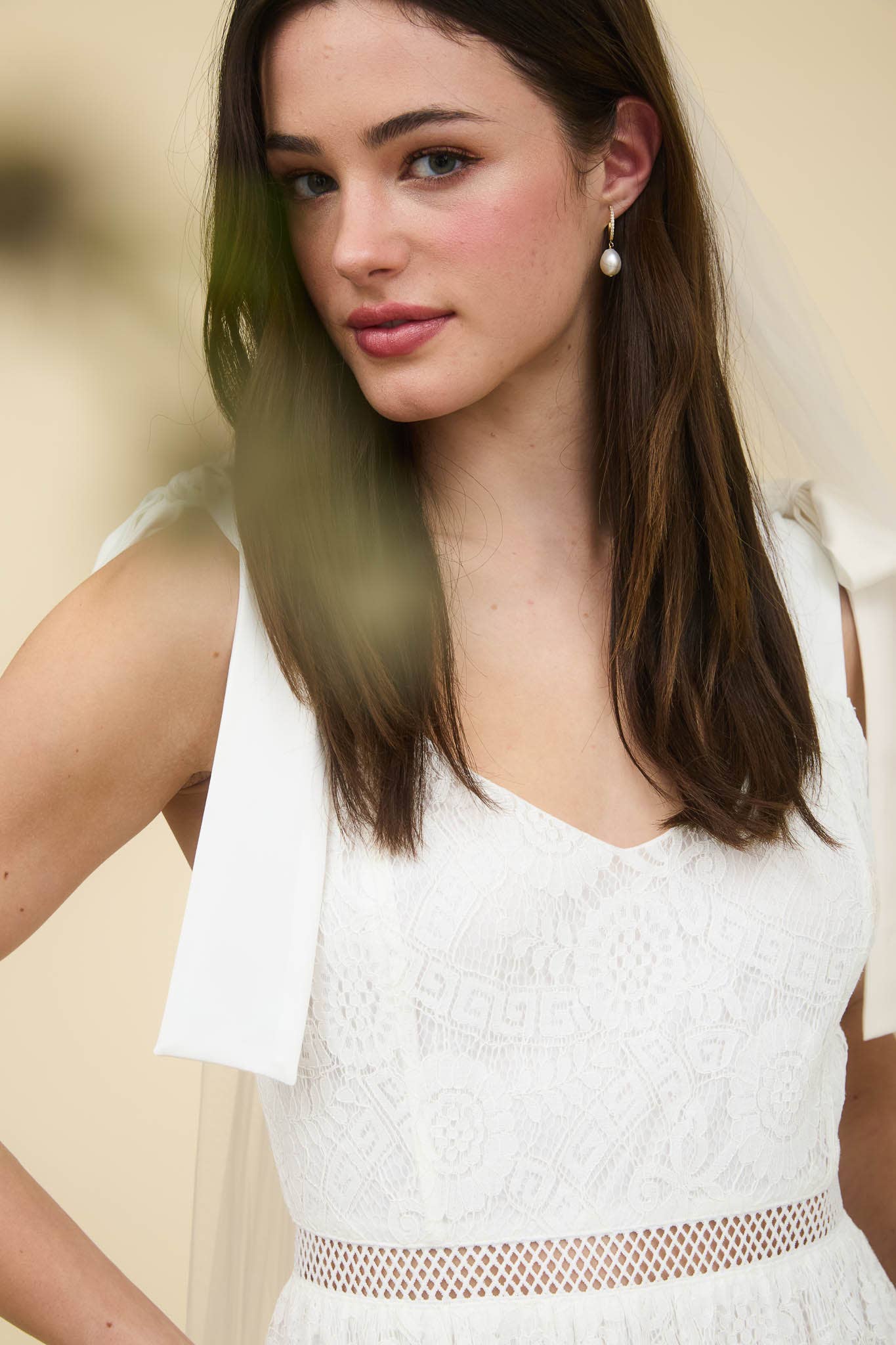 Lacey Love (White) Lace Midi Dress