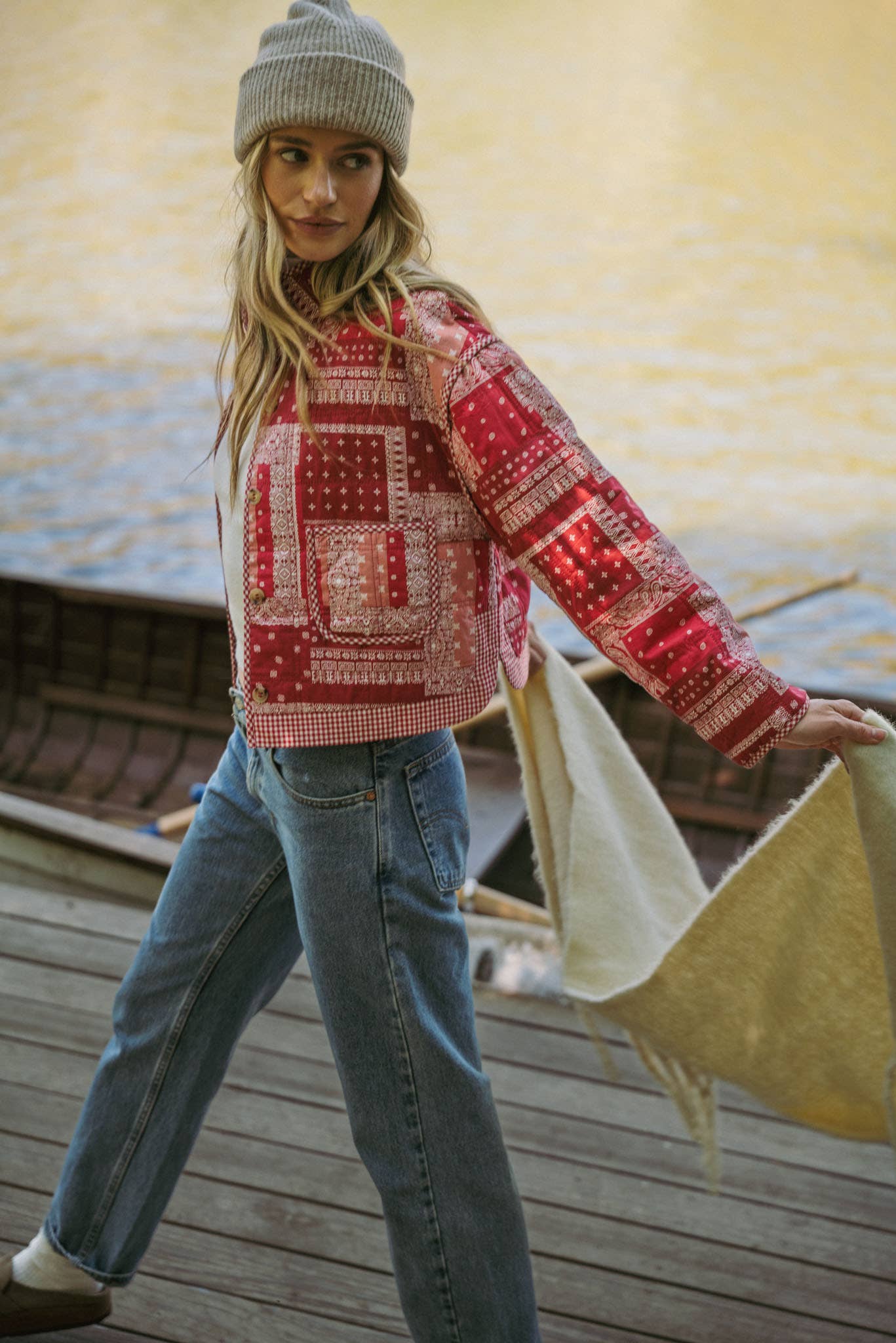 Bandana Babe (Red) Patchwork Jacket