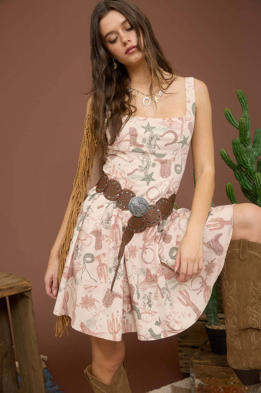 Rodeo Ready Western Print Dress