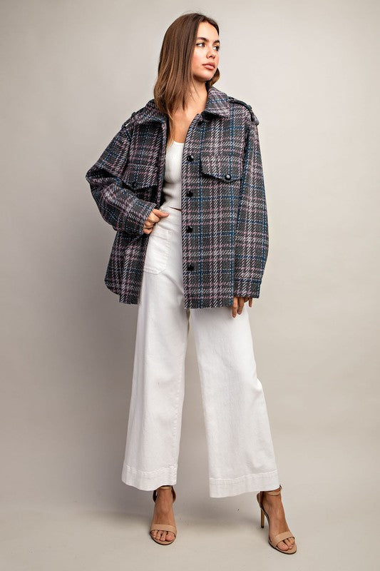 Got You Covered Plaid Shacket