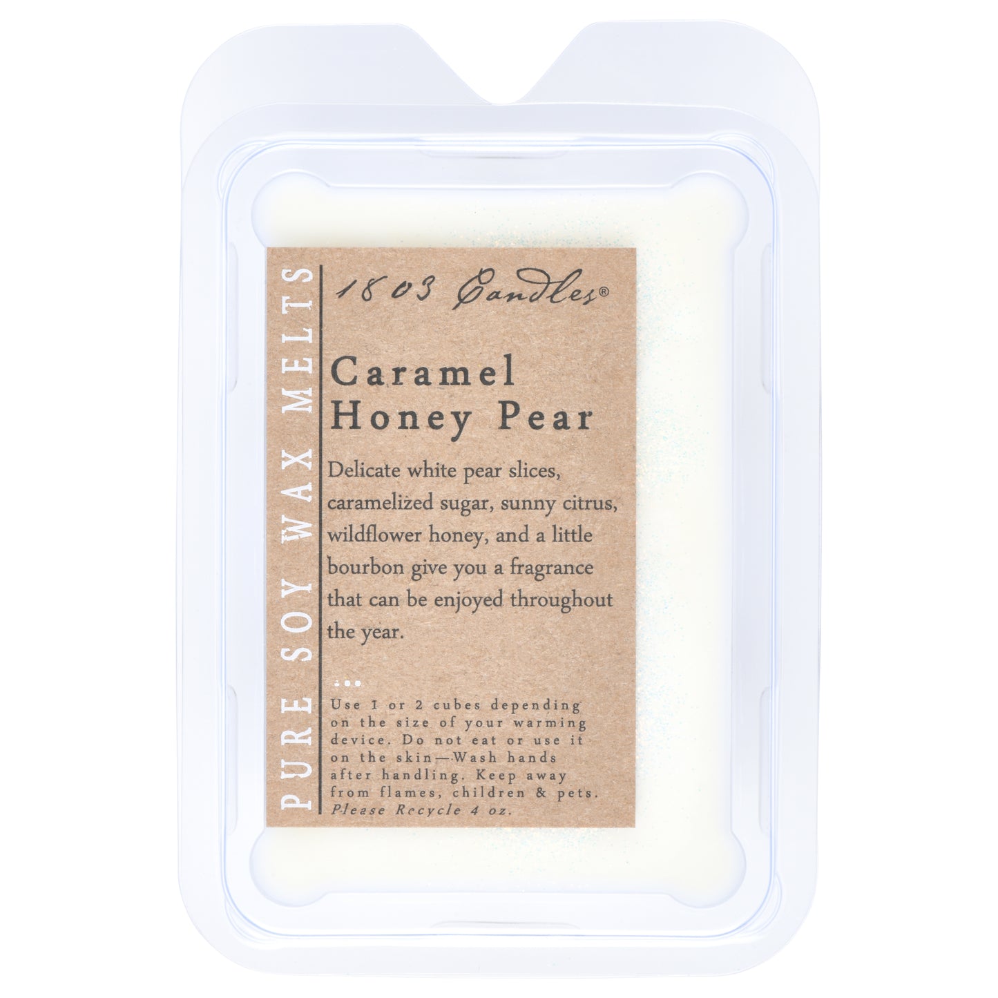 1803 Candles: Caramel Honey Pear Soy Melter