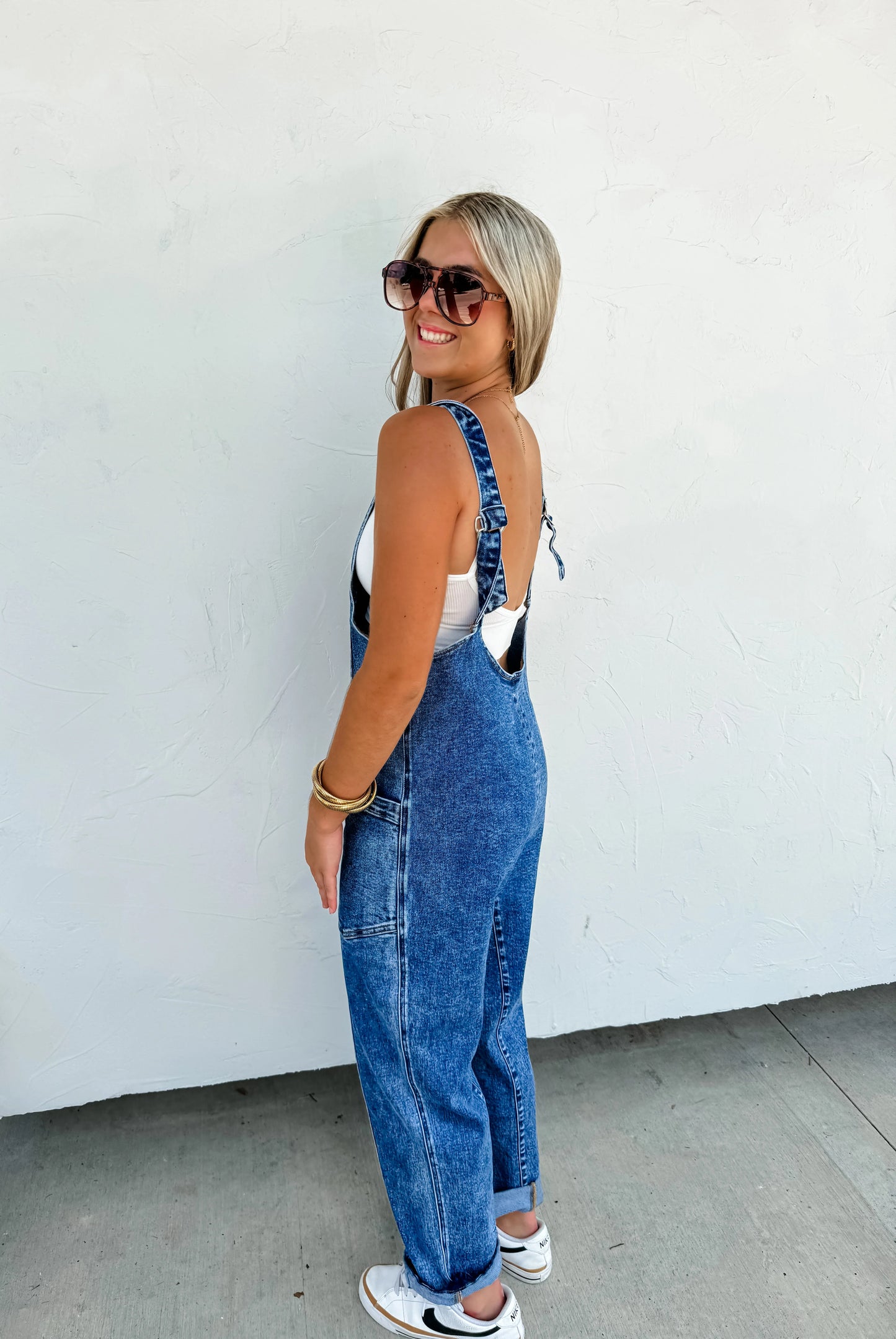Rebel Revival Denim Overall Romper