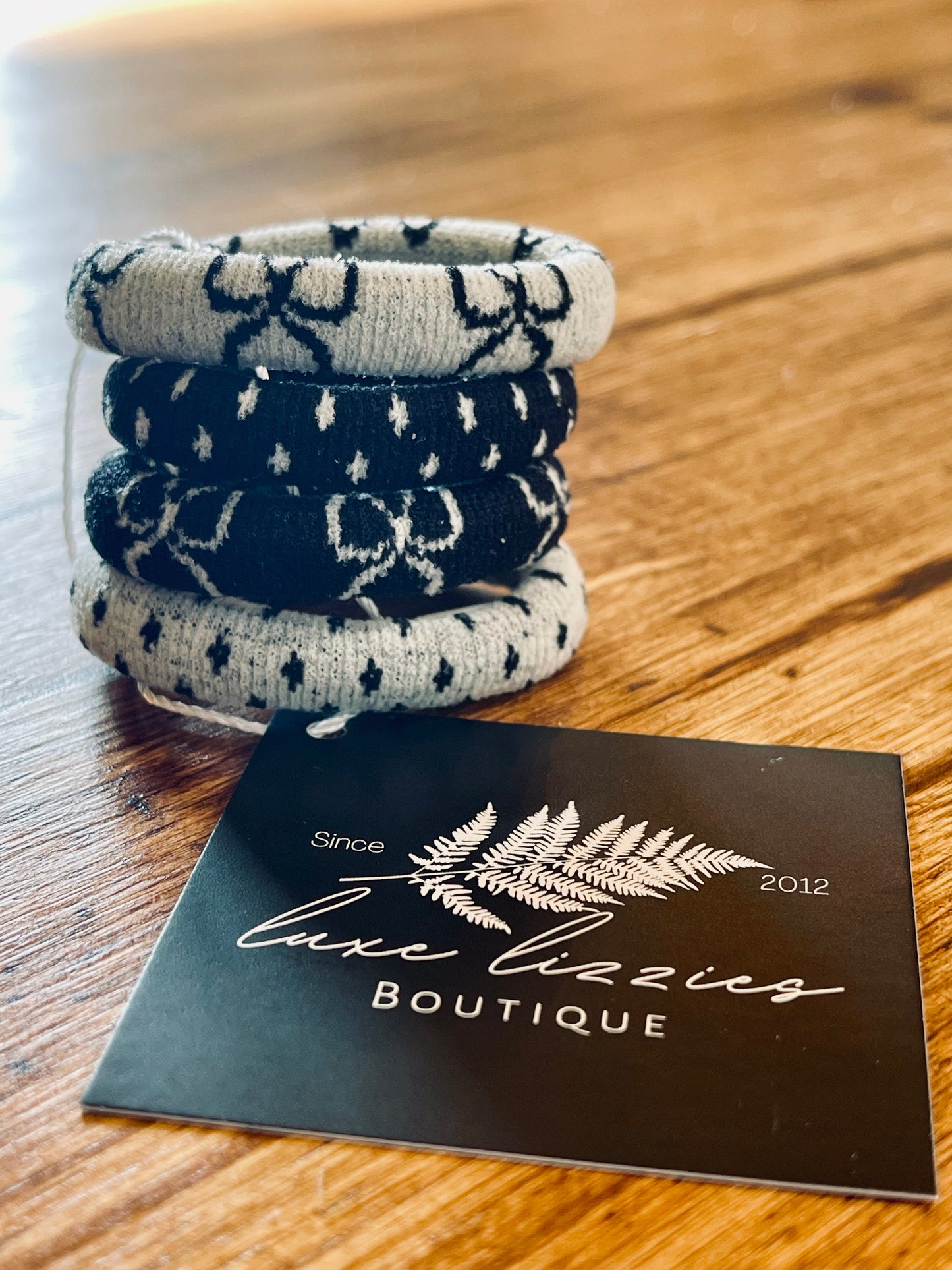 Set of 4 Bow/Dot Luxe Hair Ties