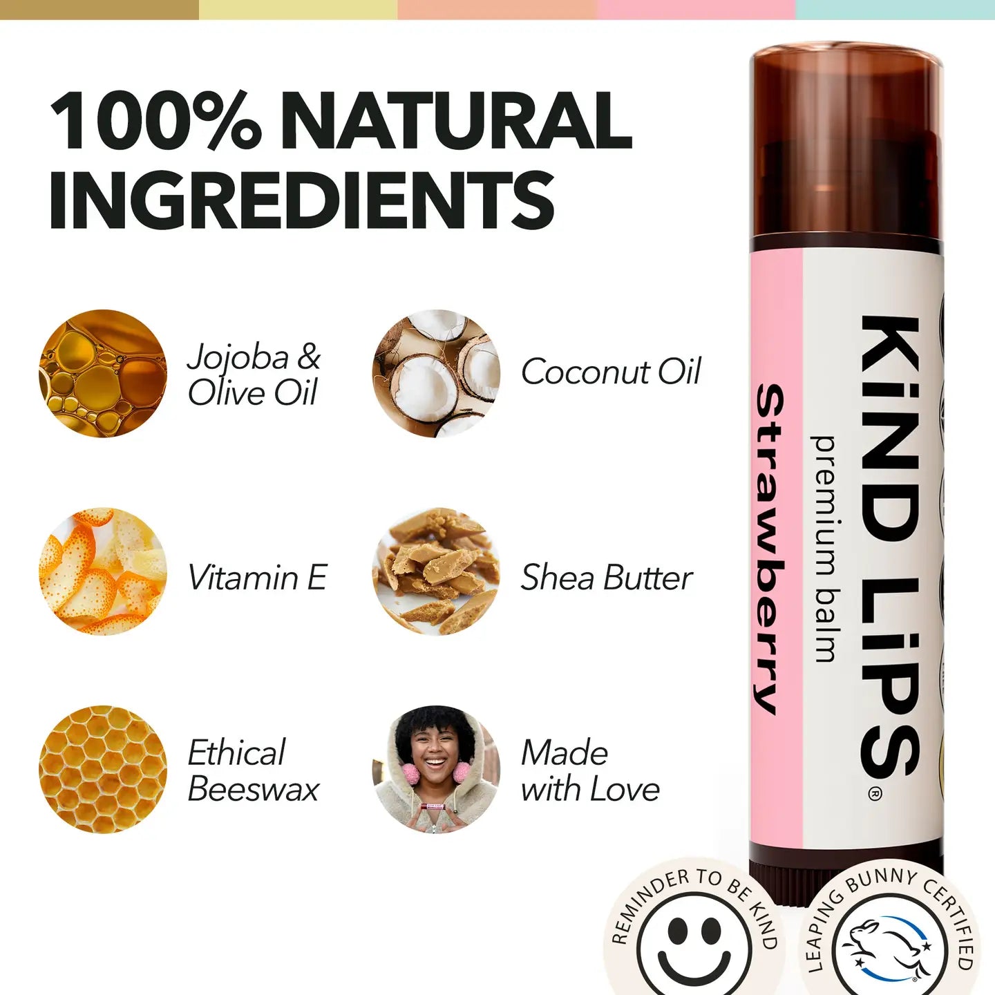 Kind Lips Strawberry Organic Lip Balm