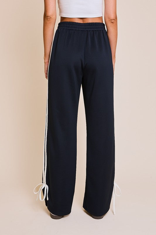 Good Sport (Navy) Bow Detail Track Pants