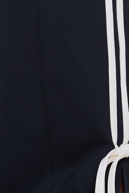Good Sport (Navy) Bow Detail Track Pants