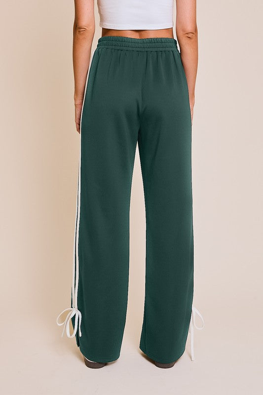 Good Sport (Green) Bow Detail Track Pants