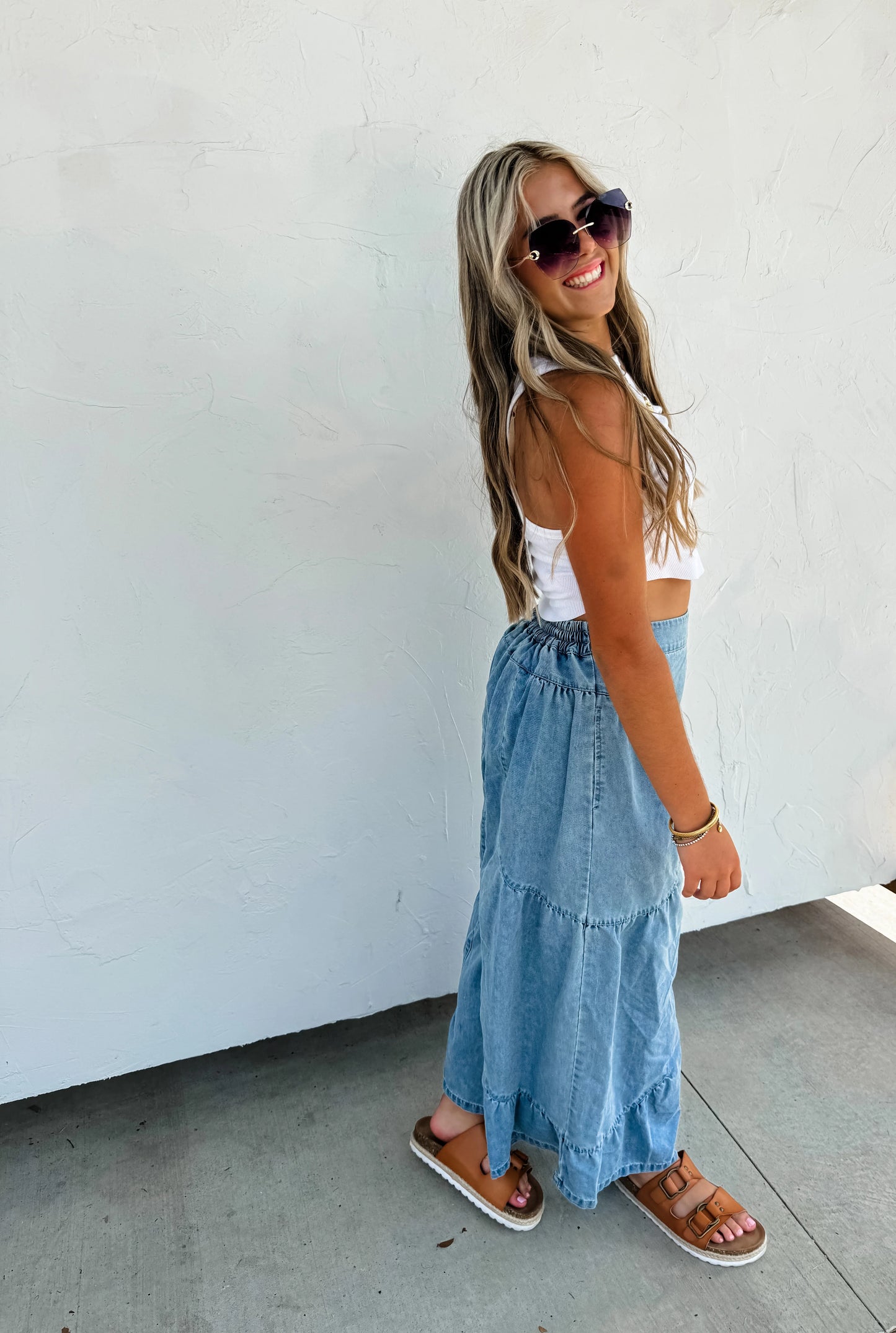 Libby (Lt Wash) Boho Palazzo Jeans