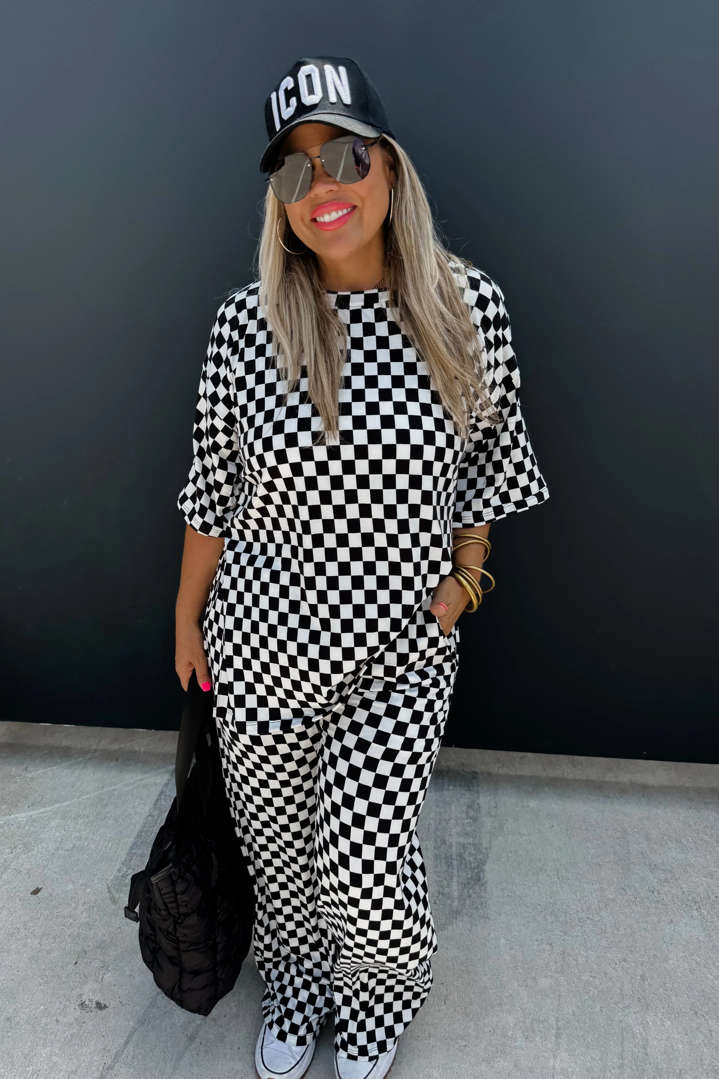Bold Block (Blk/Wh) Checker Pants