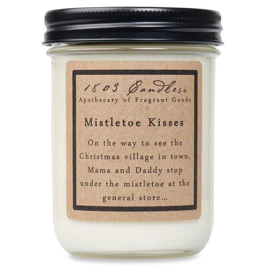 1803 Candles: Mistletoe Kisses 14oz Jar Candle
