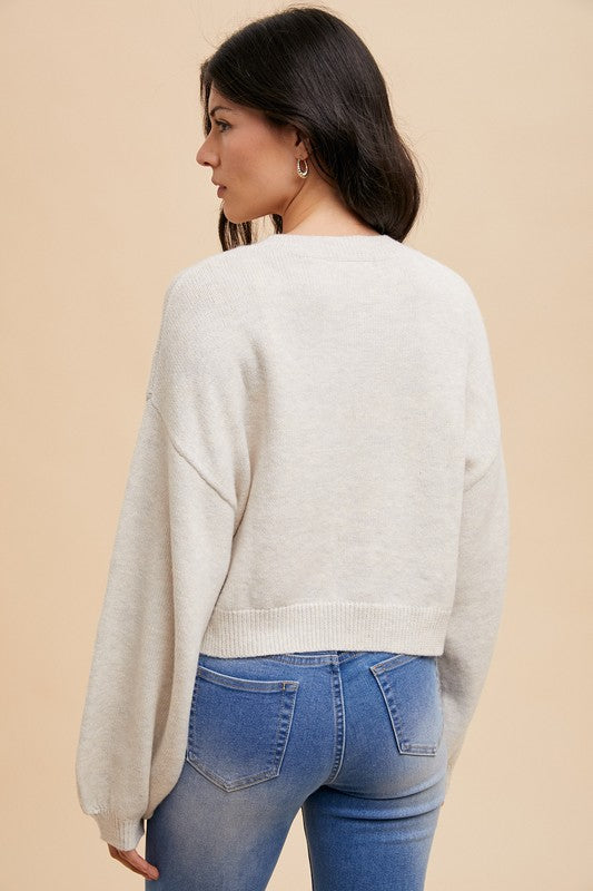 Soft Touch (Ivory) Bow Sweater