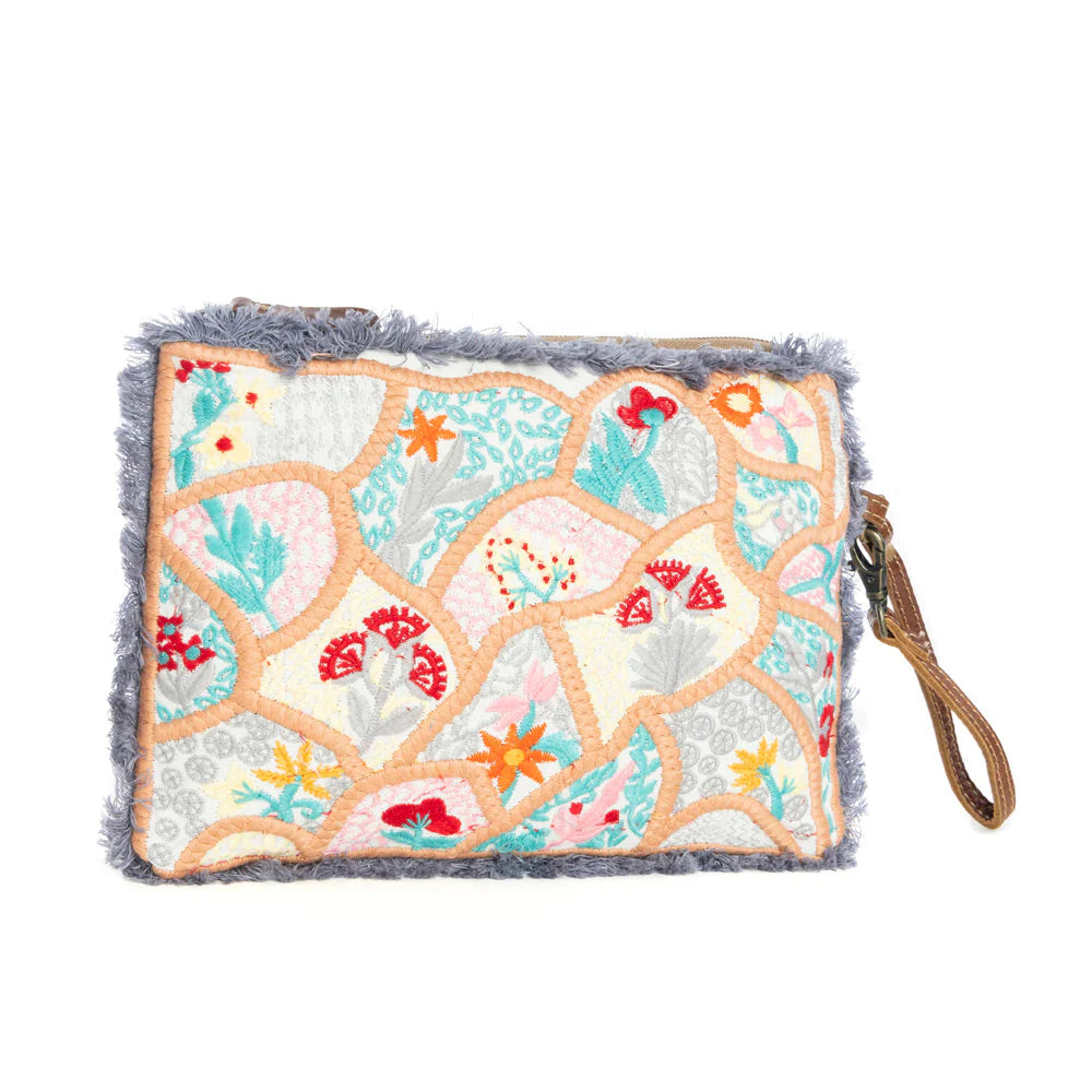 Myra Bag: Mosaic Garden Wristlet