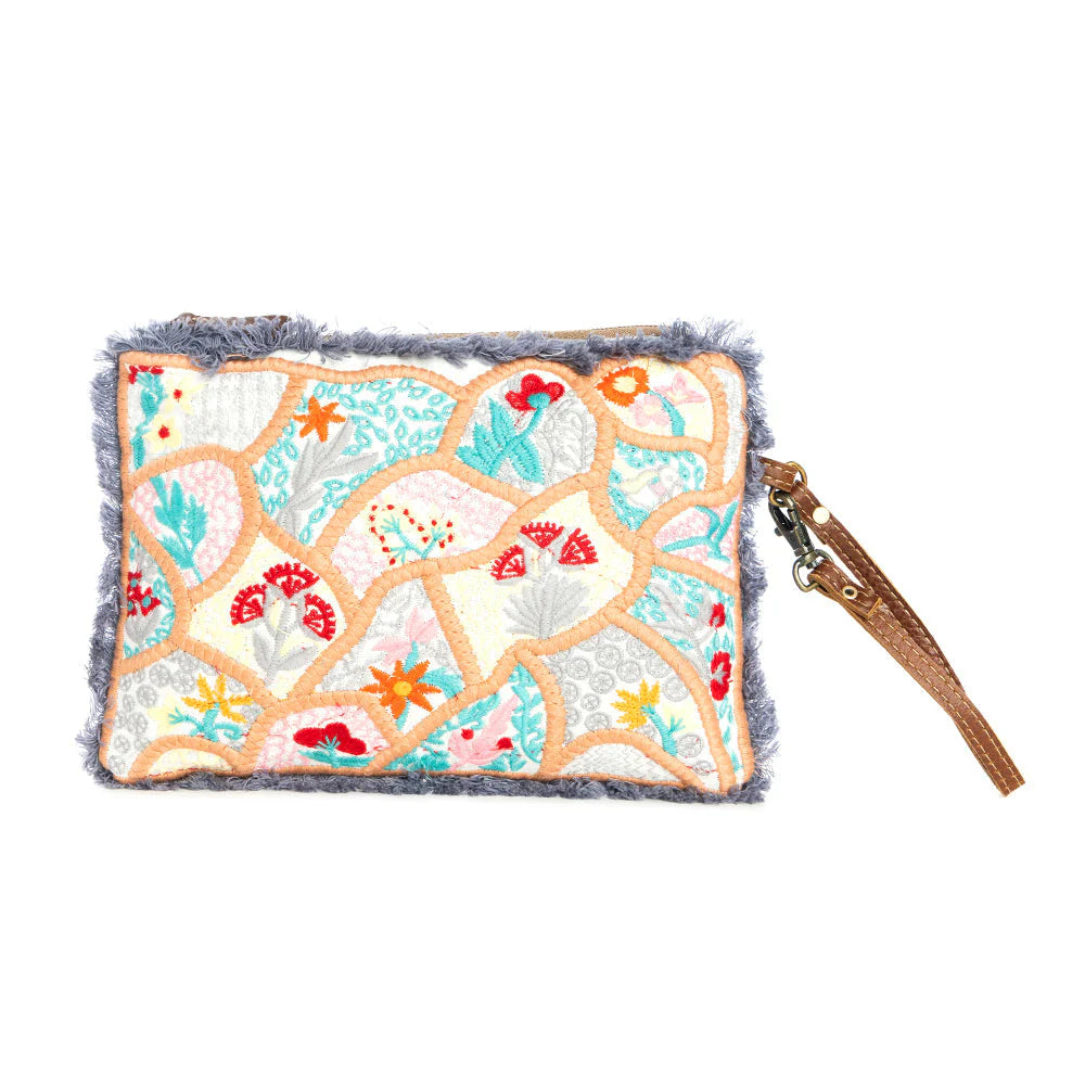 Myra Bag: Mosaic Garden Wristlet