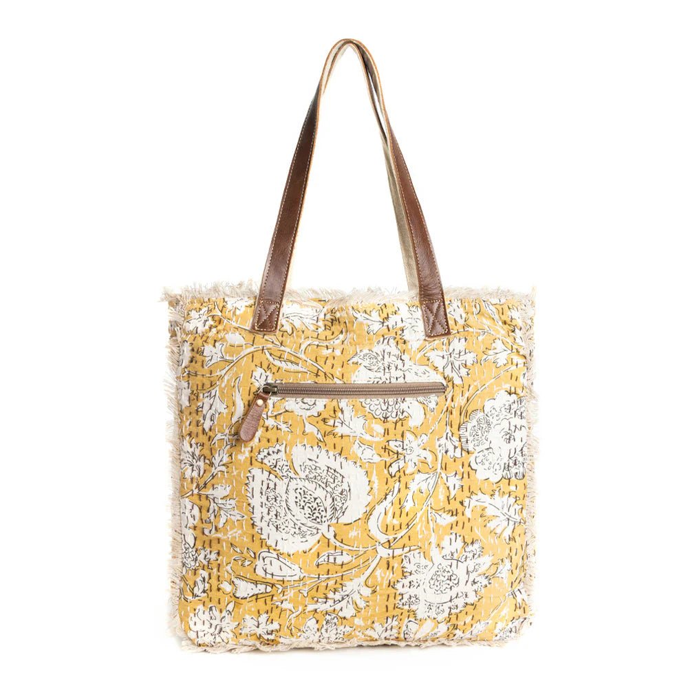 Myra Bag: Golden Prairie Leaf Tote
