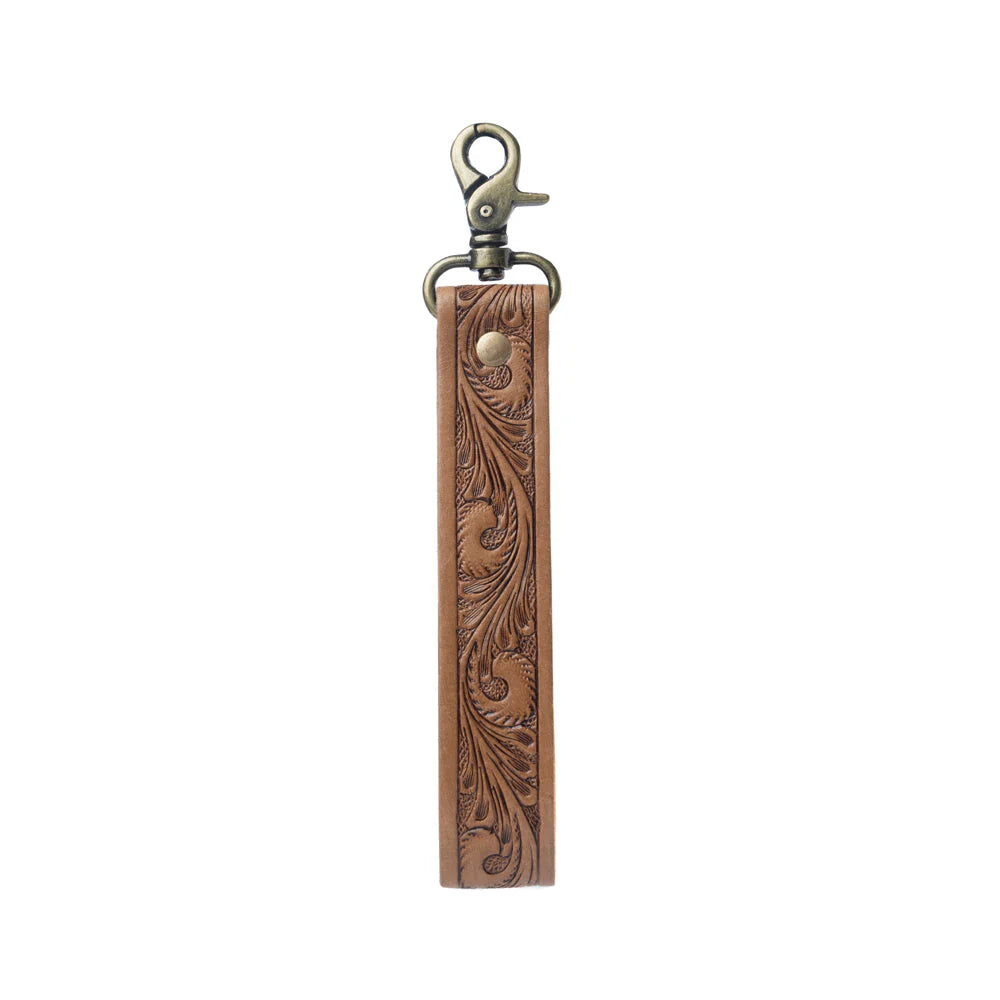 Myra Bag: Turquoise Dreams Leather Key Fob
