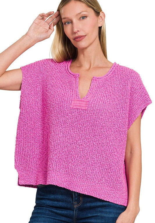 Make Your Mark (Fuchsia) SS Sweater