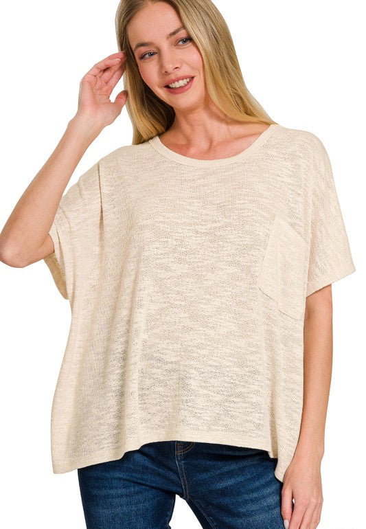 Happy Hour (Sand Beige) Hacci Top
