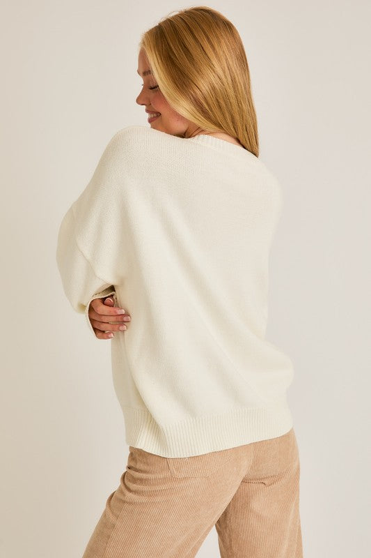 Beary Trendy (Ivory) Teddy Bear Sweater
