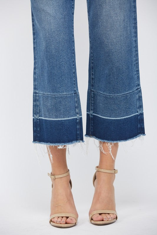 Good Intent by Mica Raw Hem Crop Jean