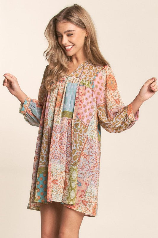 Bohemian Paradise Multi Print Dress