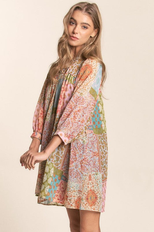 Bohemian Paradise Multi Print Dress