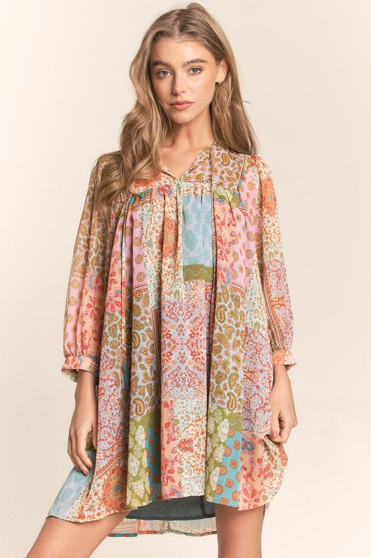 Bohemian Paradise Multi Print Dress